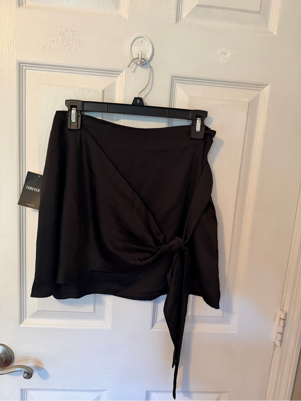 Forever 21 Black Mini Skirt with Front Tie Detail